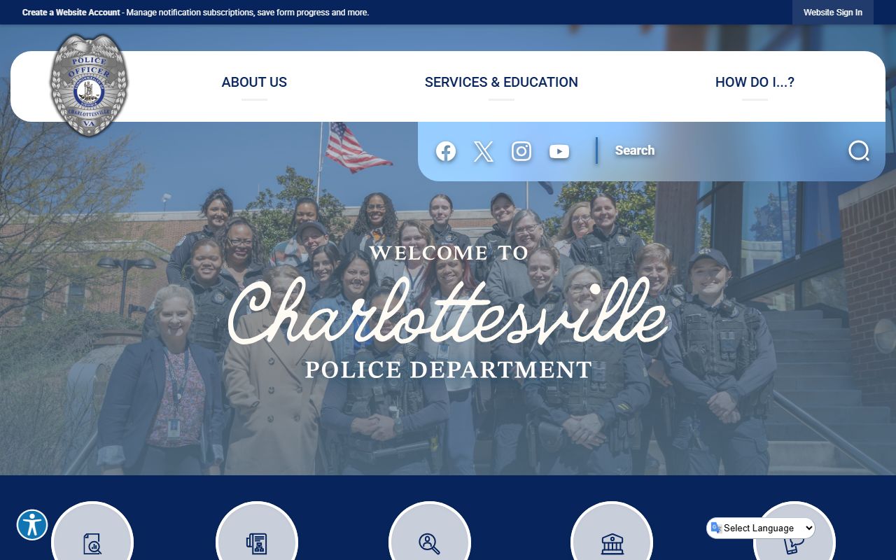 Charlottesville Police Department page for Charlottesville Booking Reports