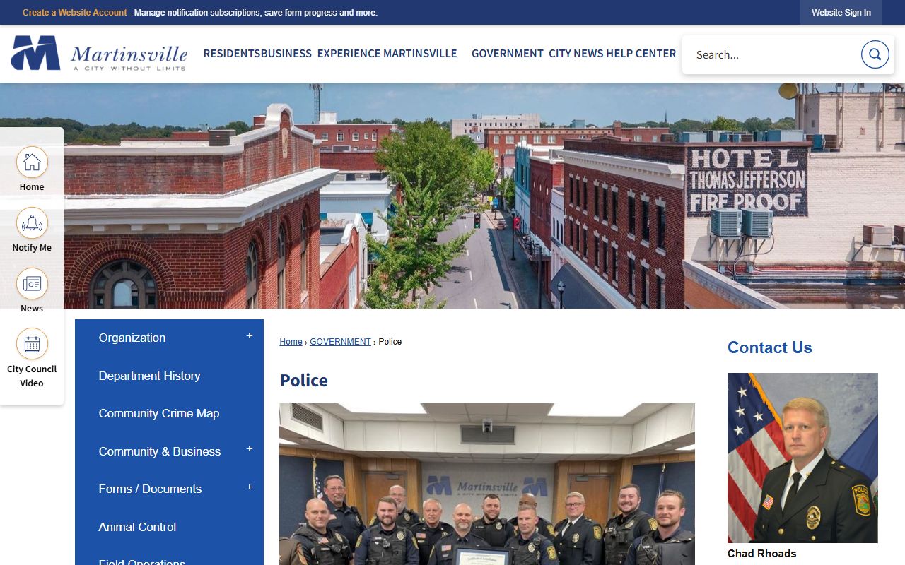 Martinsville Circuit Court for Martinsville Booking Reports