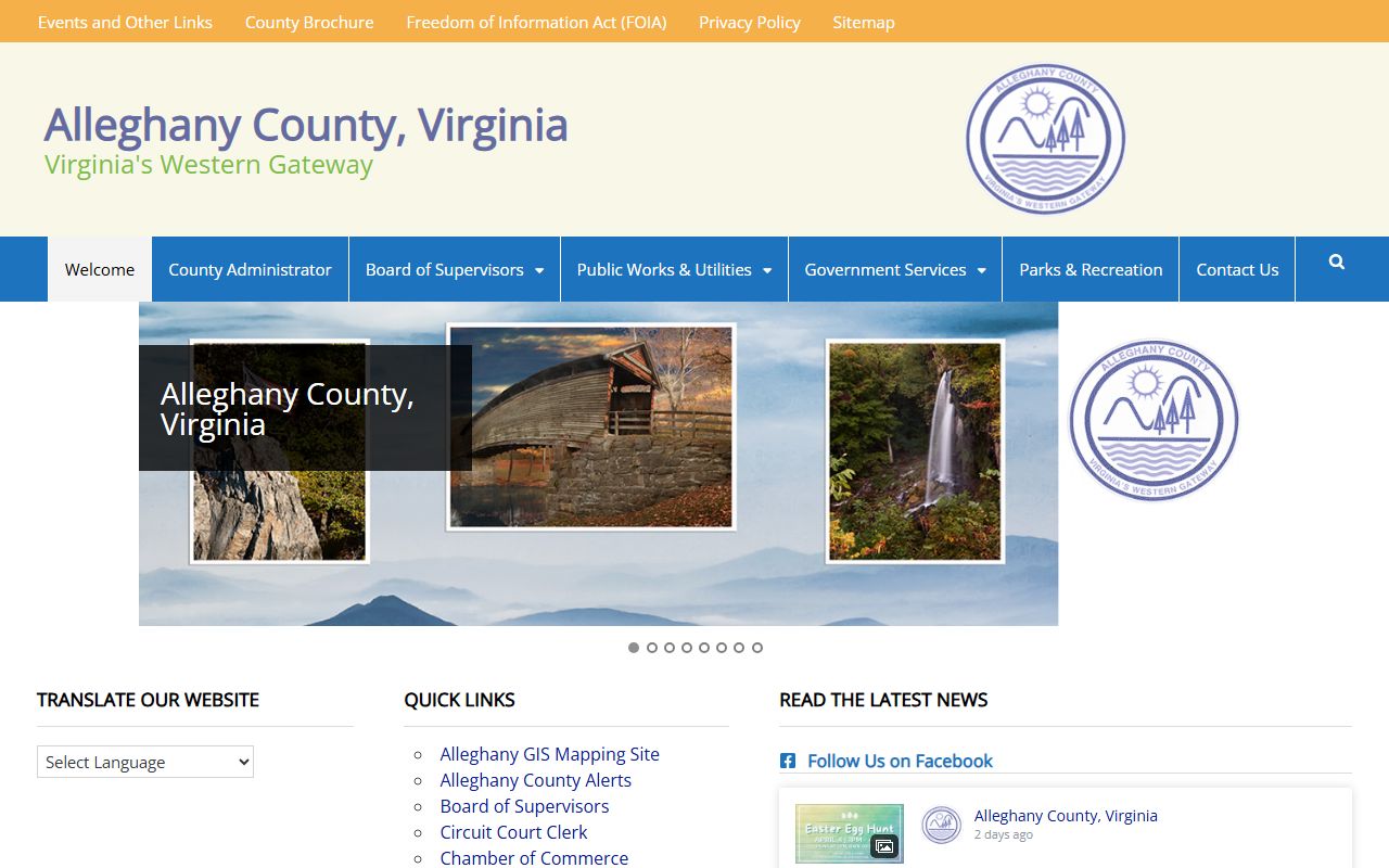 Alleghany County Sheriff's Office Booking Reports page