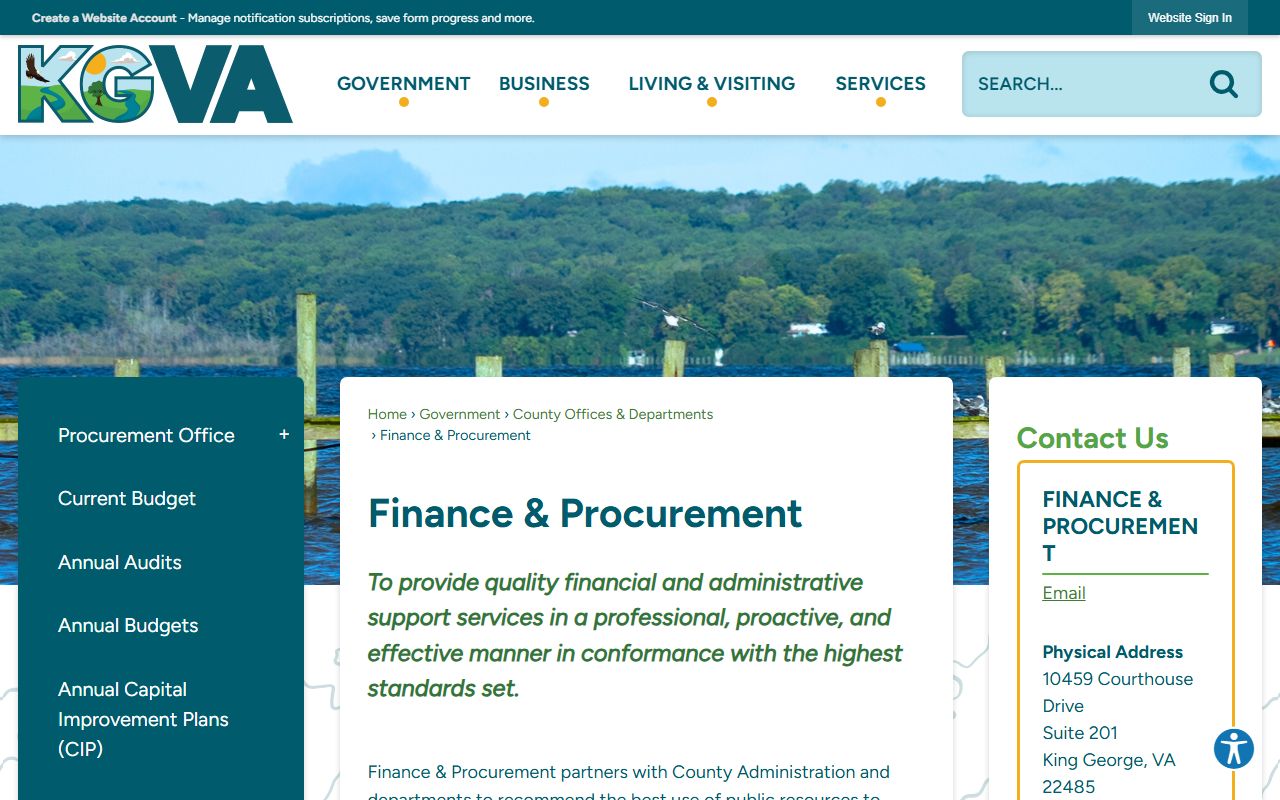 King George County Circuit Court page used for King George County Booking Reports research