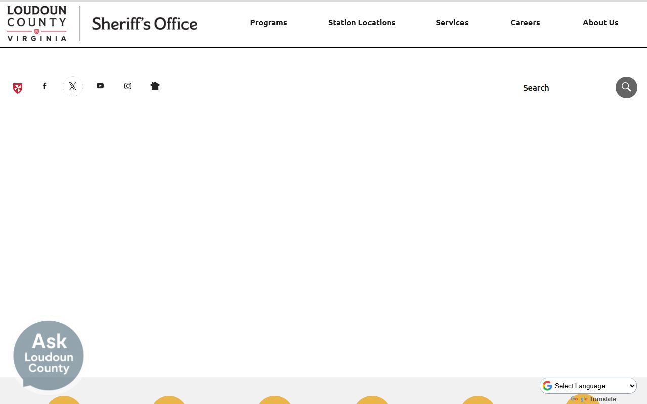 Loudoun County Sheriff's Office page for Loudoun County Booking Reports