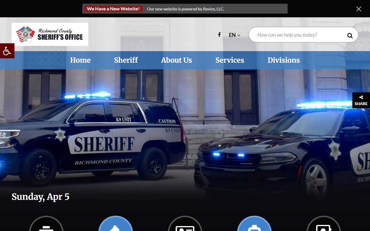 Richmond County Booking Reports source page for Richmond County Sheriff's Office